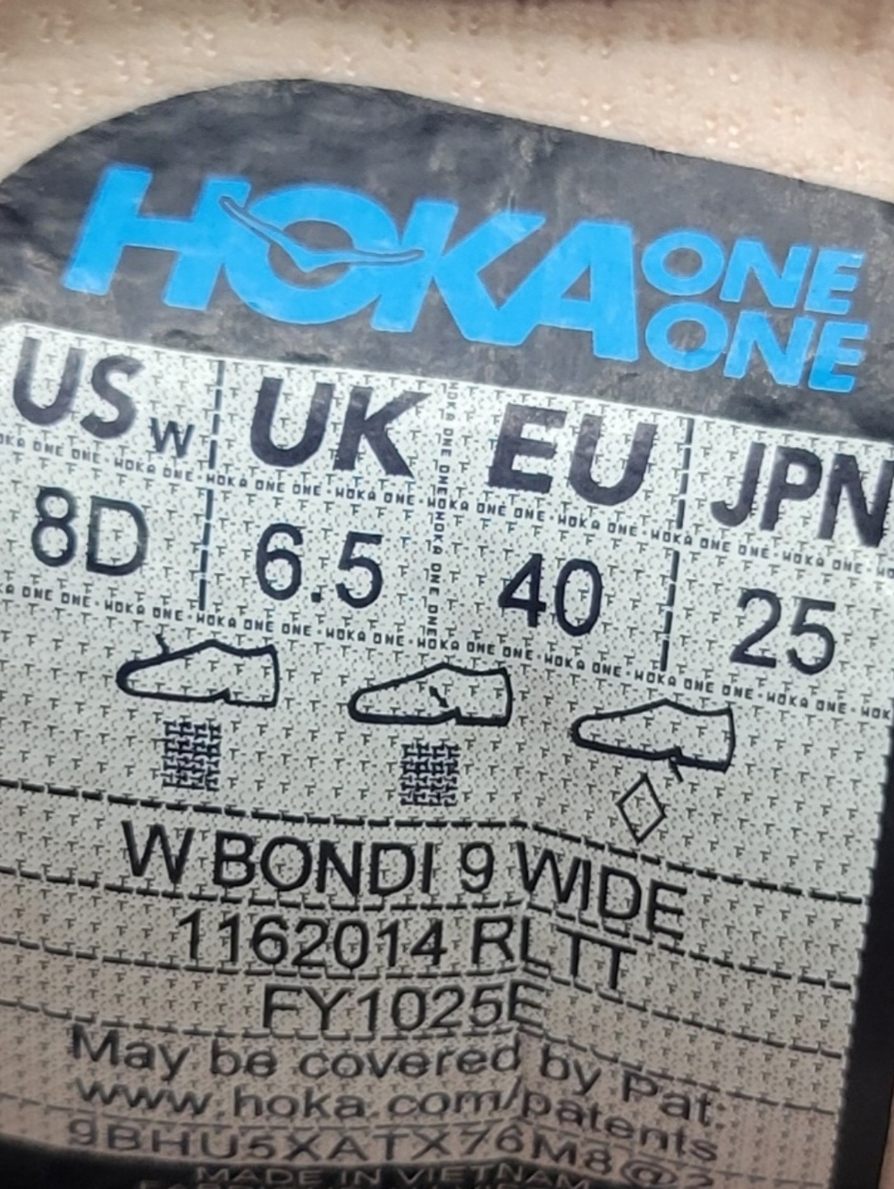 Hoka One One Bondi 9 Wide Women's Size US 8D Rose Latte Athletic Sneakers. - Picture 8 of 12